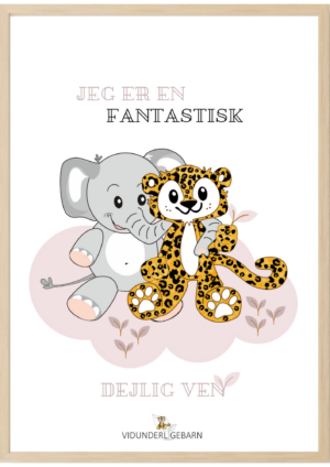 Børneplakat: Jeg er en fantastisk dejlig ven